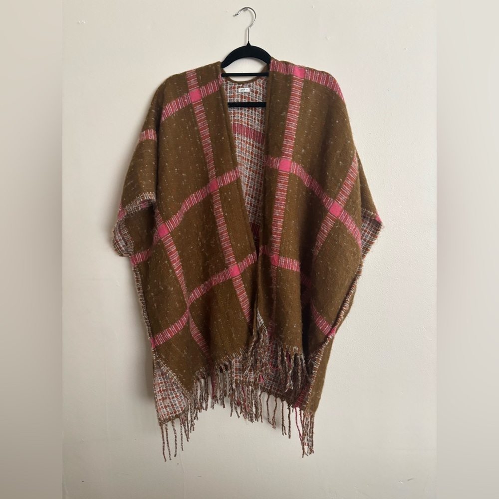 Aerie Fringe Boho Poncho Cape